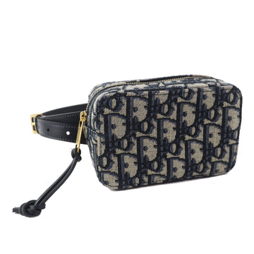 Christian Dior Waist bag Main: Canvas, Part: Leather Navy beige Oblique Women Used