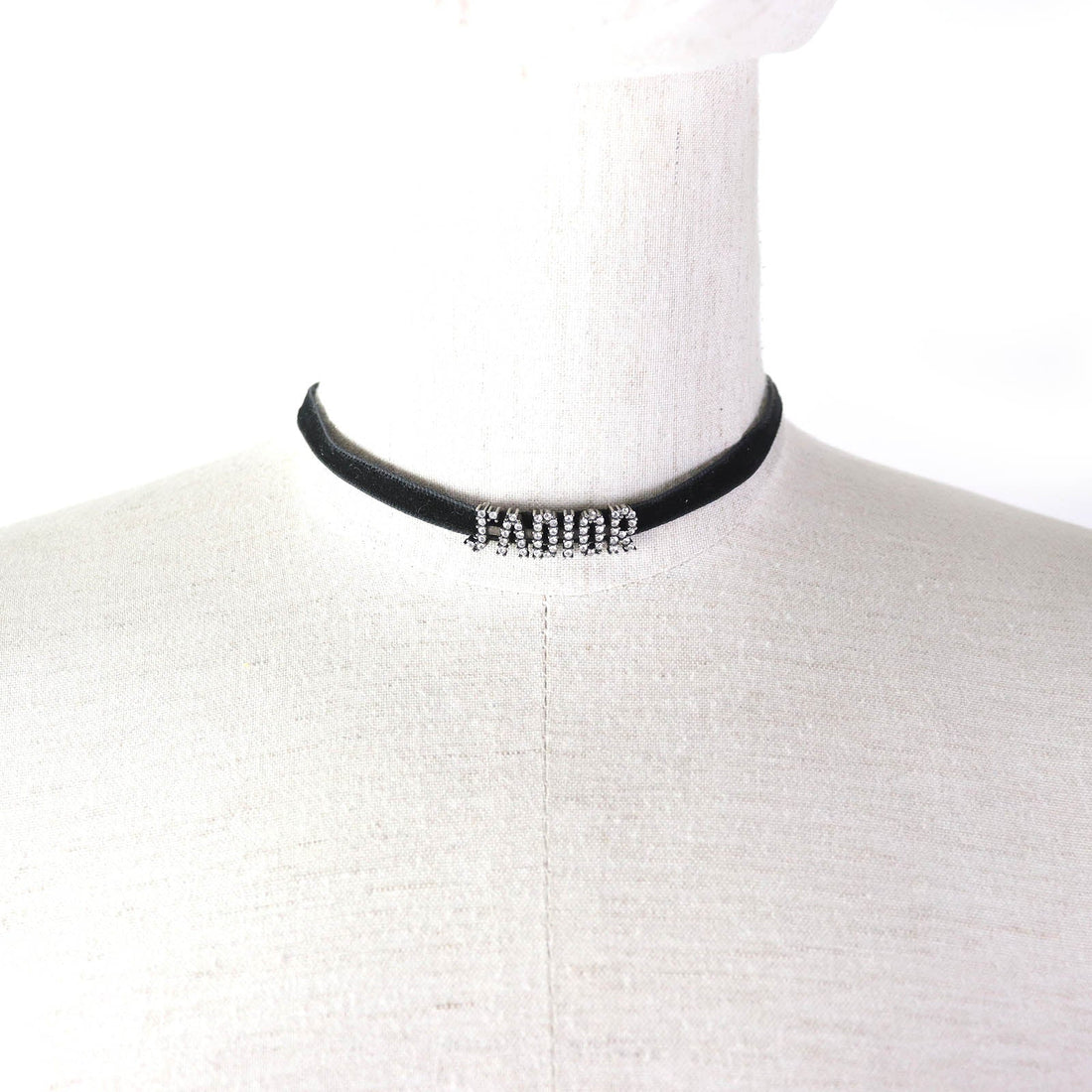 Christian Dior choker ? Black Silver JADIOR