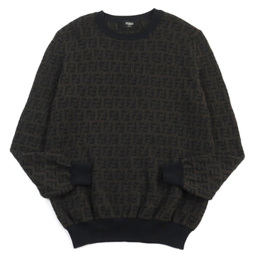 FENDI knit FZX034 AKFS wool Brown black GIROCOLLO FF DETAIL KNIT 54