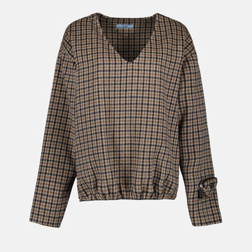 Pull à carreaux
