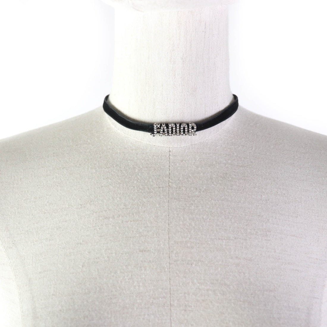 Christian Dior choker ? Black Silver