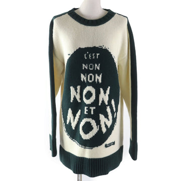 Christian Dior sweater 854S19AM019 wool Ivory green J ADIOR 8 Miss DIOR NON NON 38