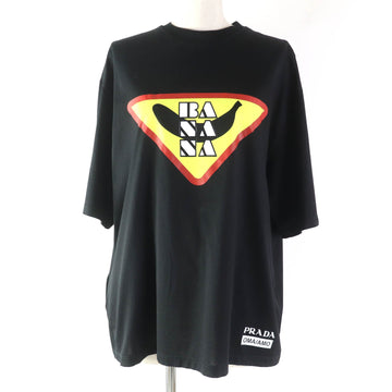 PRADA Short sleeve T-shirt 35976 cotton black Banana Collection S