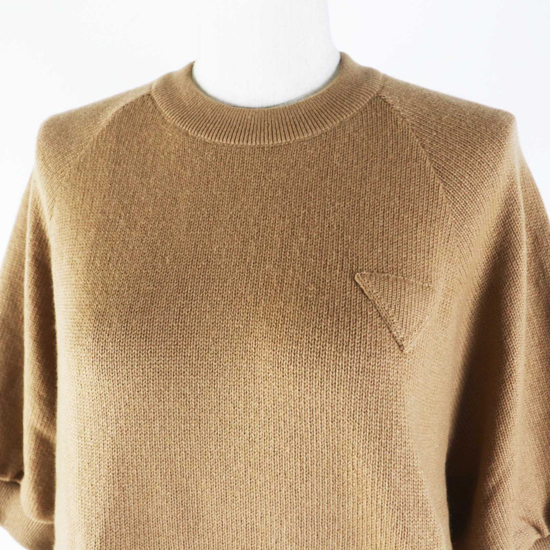 PRADA Short sleeve knit P24Z0L cashmere Brown 36