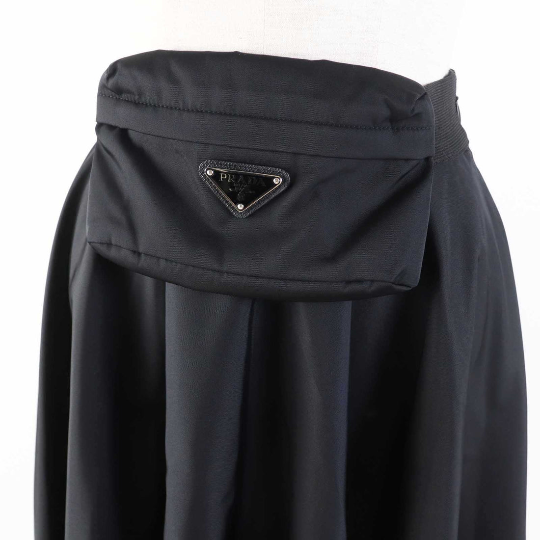 PRADA flare skirt 21H909 polyamide black 38