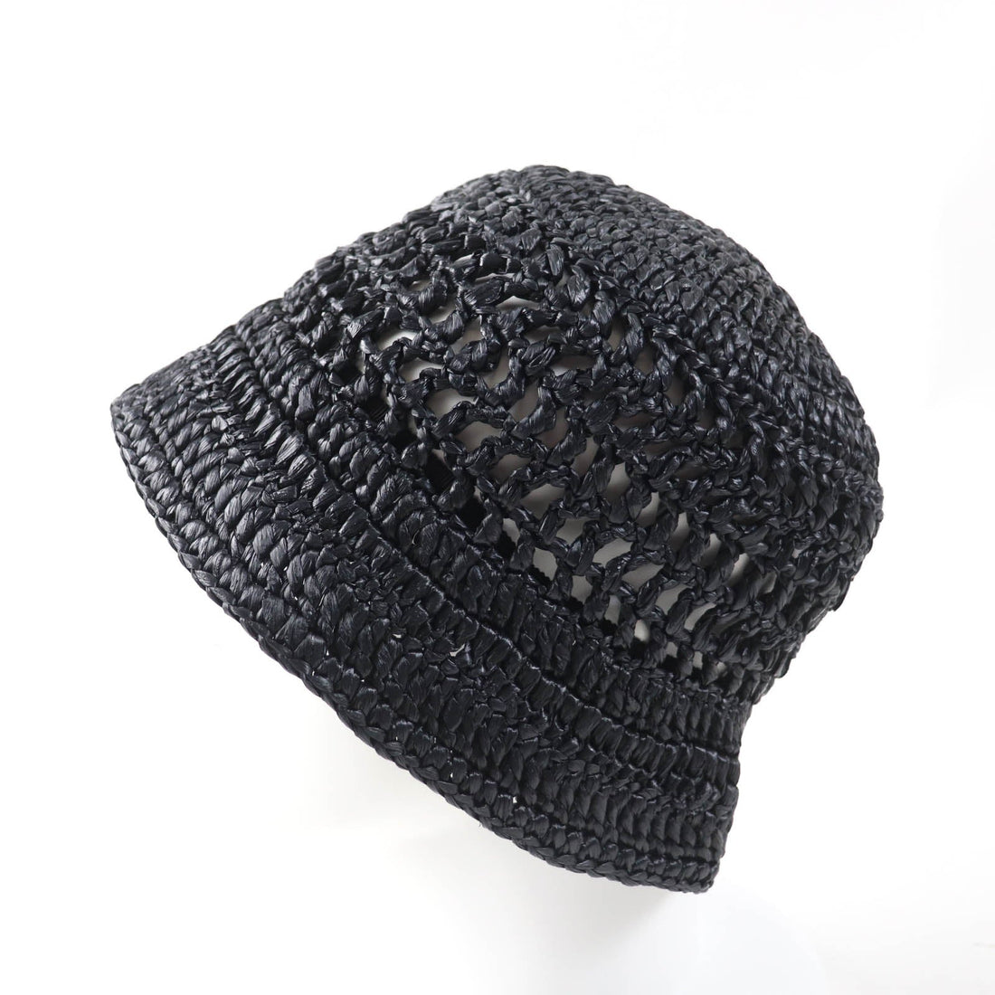 PRADA hat 1HC137 2A2T Viscose (rayon) black Crochet Bucket Hat M