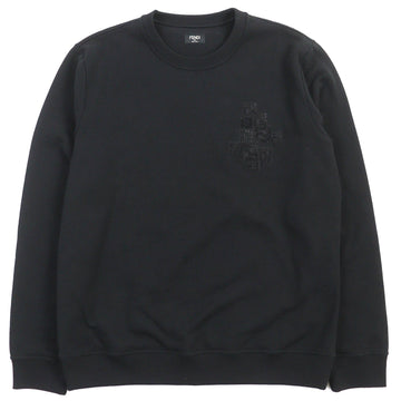 FENDI sweat FY0178 cotton black XL