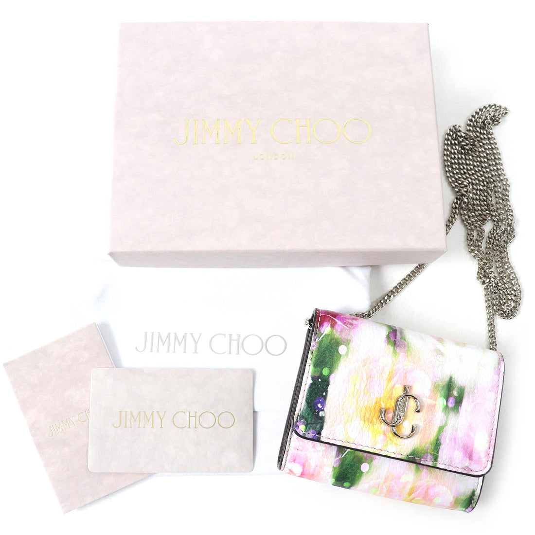 Jimmy Choo JC Micro Clutch Bag Floral 2WAY