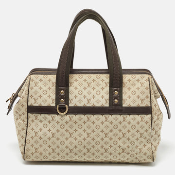 Beige/Brown Monogram Mini Lin Canvas Josephine GM Bag