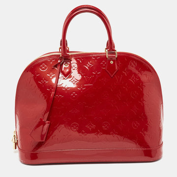 Red Monogram Vernis Alma GM