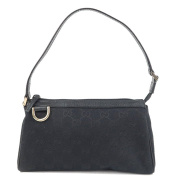 GUCCI Abbey VS Canvas Leather Hand Bag Pouch Black 145750