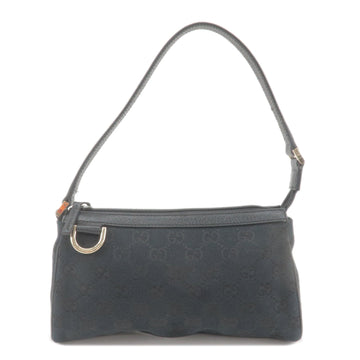 GUCCI Abbey VS Canvas Leather Pouch Hand Bag Black 145750