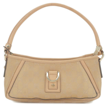 GUCCI Abbey VS Canvas Leather Shoulder Bag Beige Pink 130939