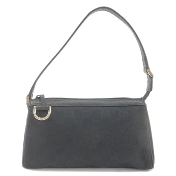 GUCCI Abbey VS Canvas Leather Pouch Hand Bag Black 145750