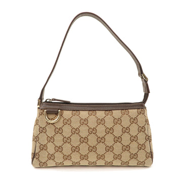 GUCCI Abbey VS Canvas Hand Bag Pouch Beige Brown 145750