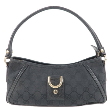 GUCCI Abbey VS Canvas Leather Shoulder Bag Black 130939