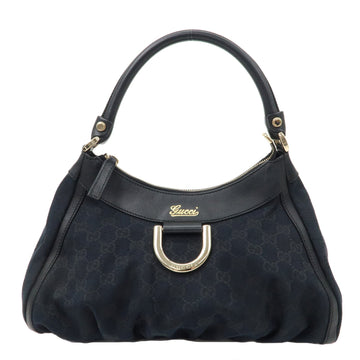 GUCCI Abbey VS Canvas Leather Shoulder Bag Black 190525