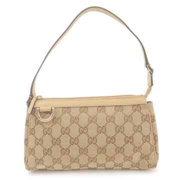 GUCCI Abbey VS Canvas Leather Hand Bag Beige Brown 145750