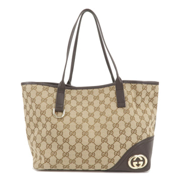 GUCCI Abbey InterlockinVS VS Canvas Leather Tote Bag 169946