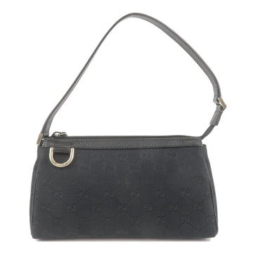 GUCCI Abbey VS Canvas Leather Hand Bag Pouch Black 645093