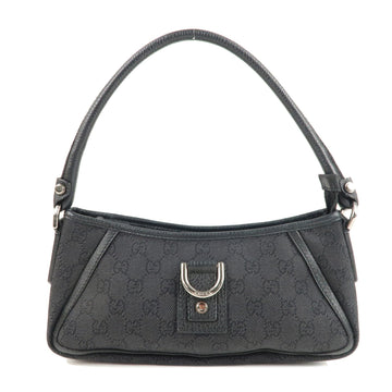 GUCCI Abbey VS Denim Leather Shoulder Bag Black 293583