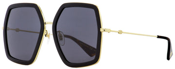 Gucci Women's  Sunglasses VS0106S 001 Black/Gold/Havana 56mm