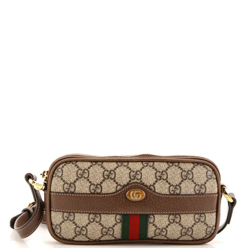 Ophidia Triple Zip Crossbody Bag VS Coated Canvas Mini