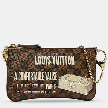Brown Canvas Damier Ebene Milla MM