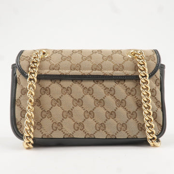 GUCCI VS Marmont VS Canvas Leather Chain Shoulder Bag 446744