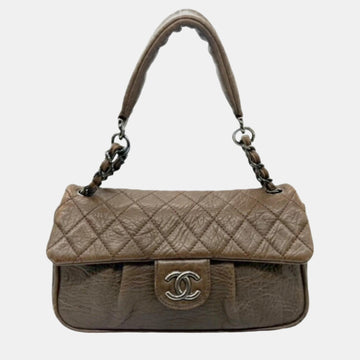 Quilted Distressed Lambskin Medium Lady Braid Chain Flap Bag