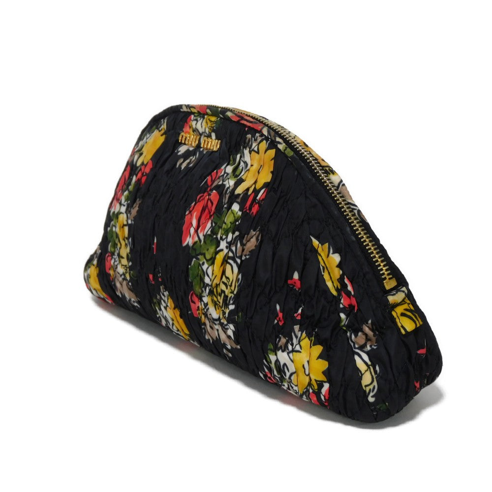 Miu Miu Nylon Flower Gather Clutch