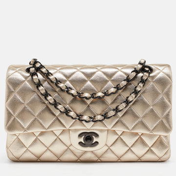 Gold Quilted Leather Medium Classic Double Flap Bag