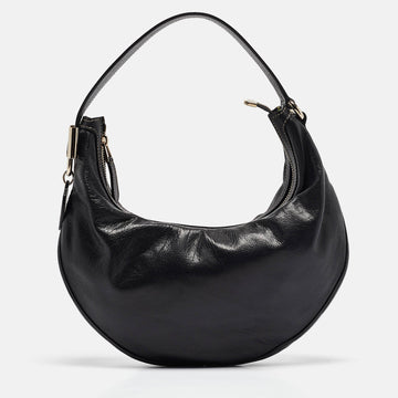 Black Leather Hobo