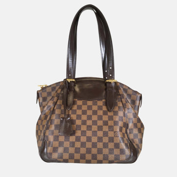 Brown Damier Ebene Canvas Verona MM Satchel