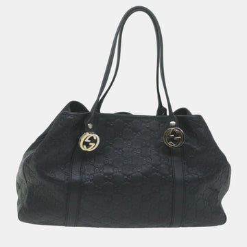 Black GG canvas tote bag