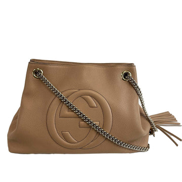 GUCCI - VS Medium Soho Chain Shoulder Bag - Rose Beige w/ Tassel