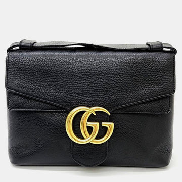 Black Cellarius Calfskin GG Marmont Shoulder Bag