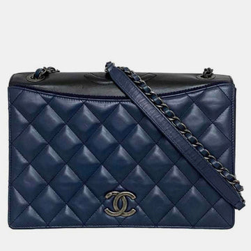 Blue Quilted Lambskin Medium Ballerine Flap Bag