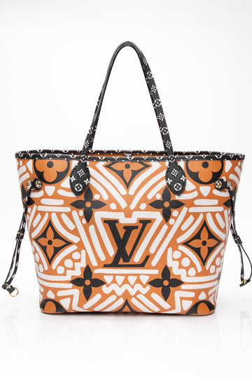 LOUIS VUITTON Crafty Neverfull Limited Edition MM Caramel Black Bag