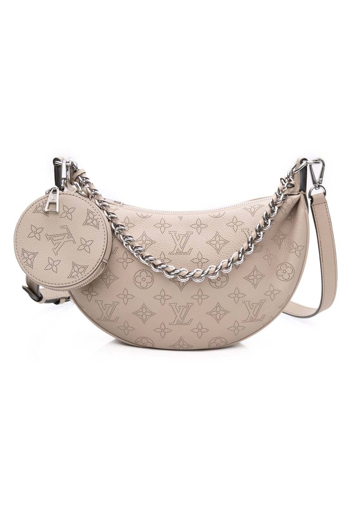 LOUIS VUITTON Galet Grey Baia PM Mahina Crossbody Bag