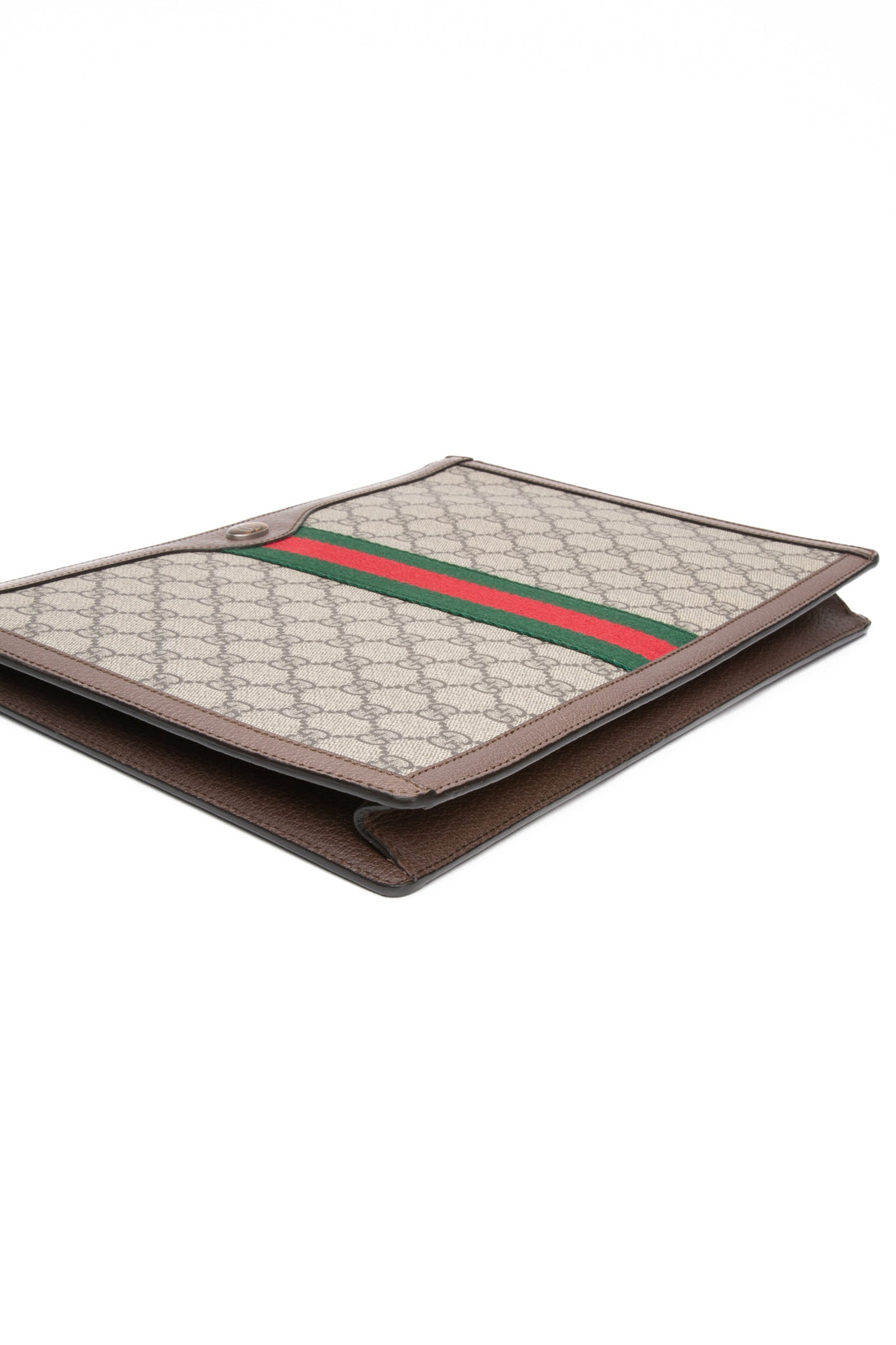 GUCCI GG Supreme Monogram Large Ophidia Portfolio Clutch