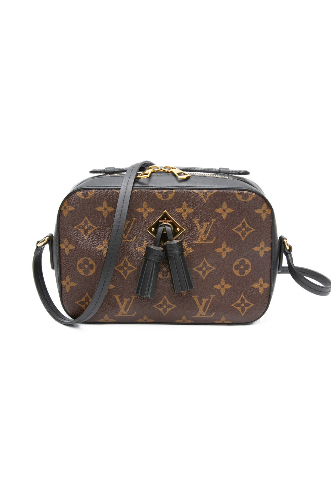 LOUIS VUITTON Black Monogram Saintonge Crossbody Bag