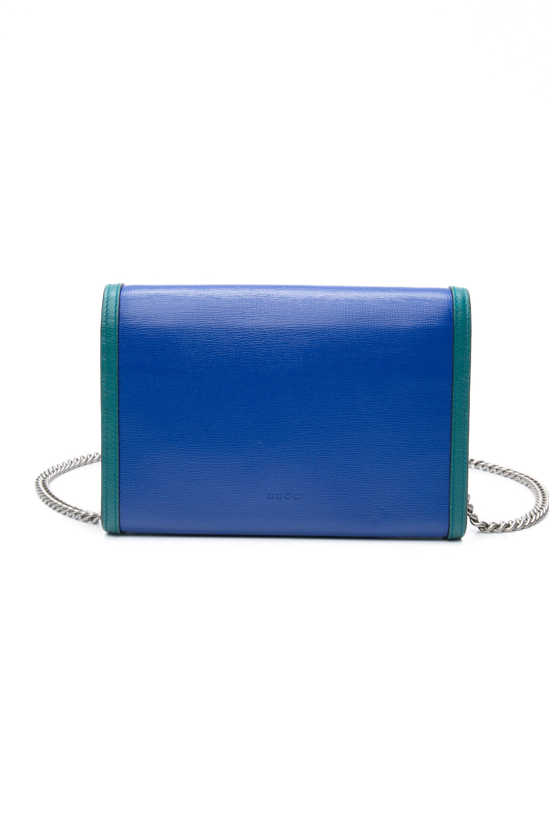 GUCCI Dionysus Green Blue Chain on Wallet Crossbody Bag