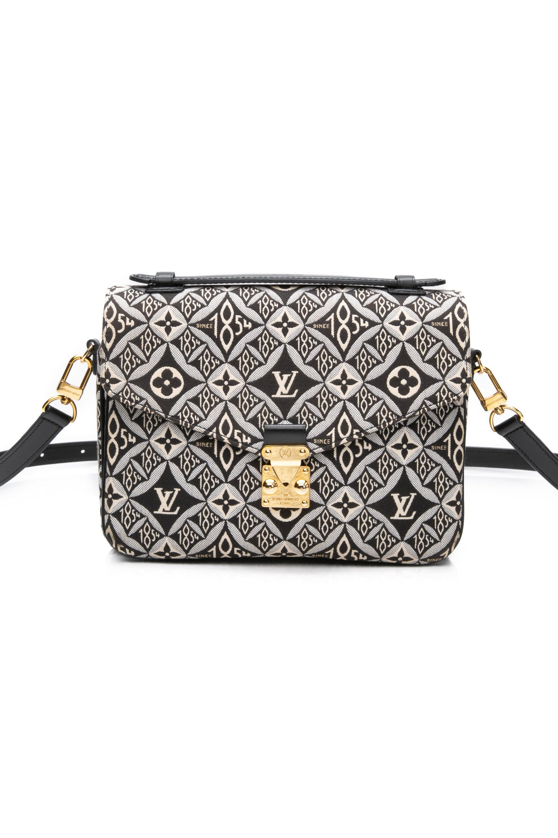 LOUIS VUITTON Grey Jacquard Since 1854 Pochette Metis Crossbody Bag
