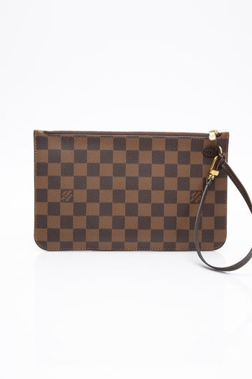 LOUIS VUITTON Damier Ebene Red Wristlet