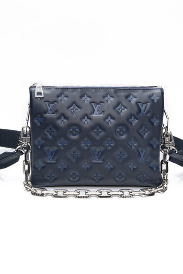 LOUIS VUITTON Navy Coussin PM Crossbody