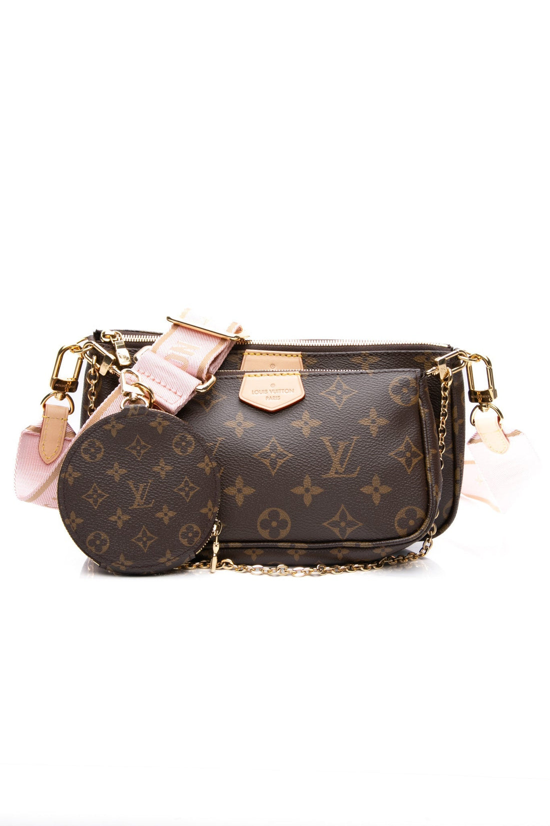 LOUIS VUITTON Multi Pochette Accessoires Light Pink Crossbody Bag