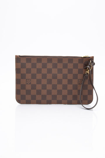 LOUIS VUITTON Damier Ebene Red Wristlet