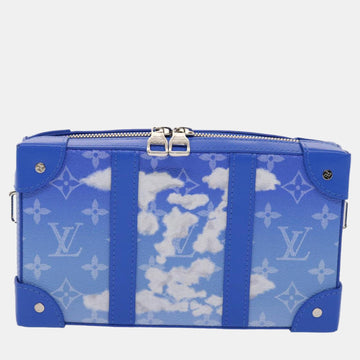 Blue Canvas Trunk shoulder Bag