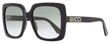 Gucci Women's Crystal Logo Sunglasses VS0418S 001 Black 54mm